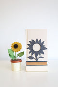 Sunflower Silhouette Steel Bookend