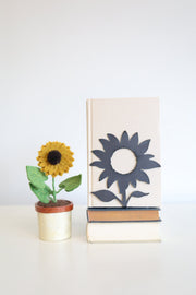 Sunflower Silhouette Steel Bookend