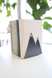 Mountain Cut Steel Bookends