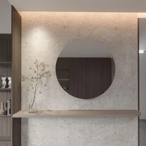 Frameless Round Wall Mirror
