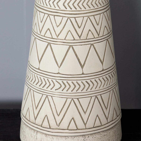 Etched Resin Table Lamp — scale reference and proportion detail