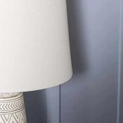 Etched Resin Table Lamp — back and side profile detail