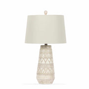 Etched Resin Table Lamp — detail of finish and surface variation