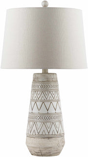 Geometric Etched Resin Table Lamp