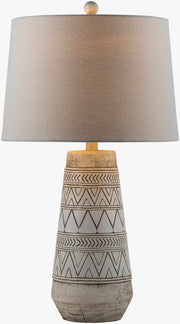 Geometric Etched Resin Table Lamp