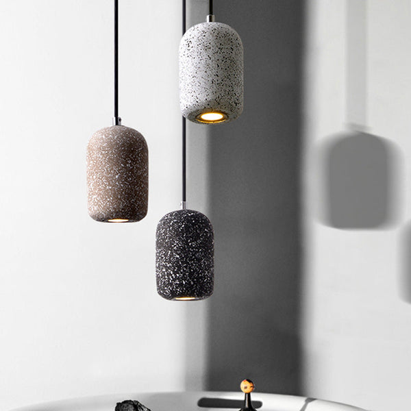 Terrazzo-Finish Cement Pendant Light