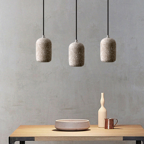 Terrazzo-Finish Cement Pendant Light