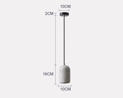 Terrazzo-Finish Cement Pendant Light