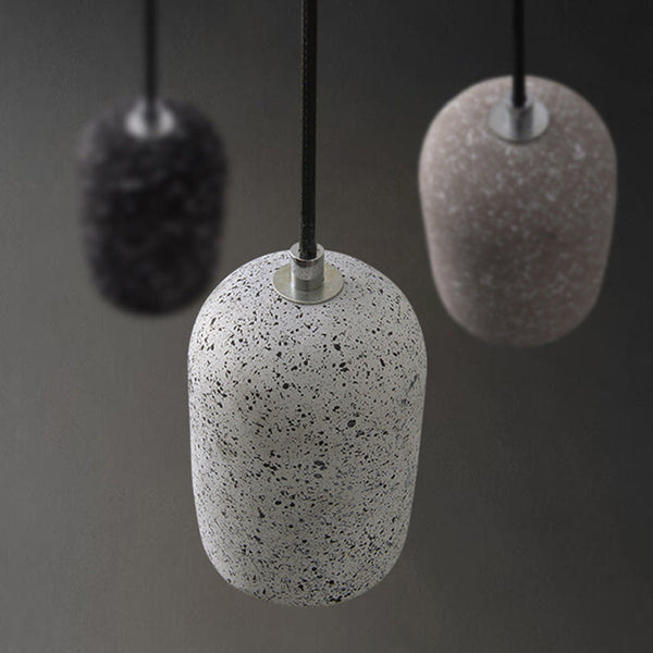 Terrazzo-Finish Cement Pendant Light