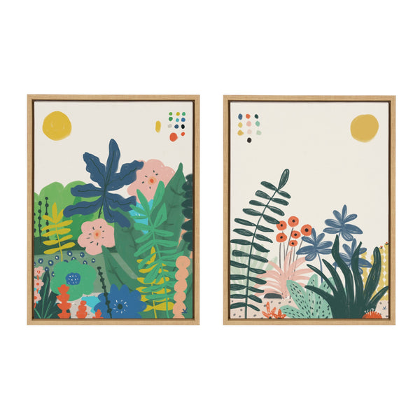 Botanical Garden Framed Canvas Art Set