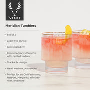Ribbed Crystal Tumbler Set