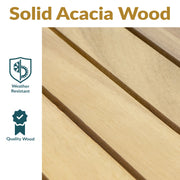 Acacia Wood Outdoor Conversation Set