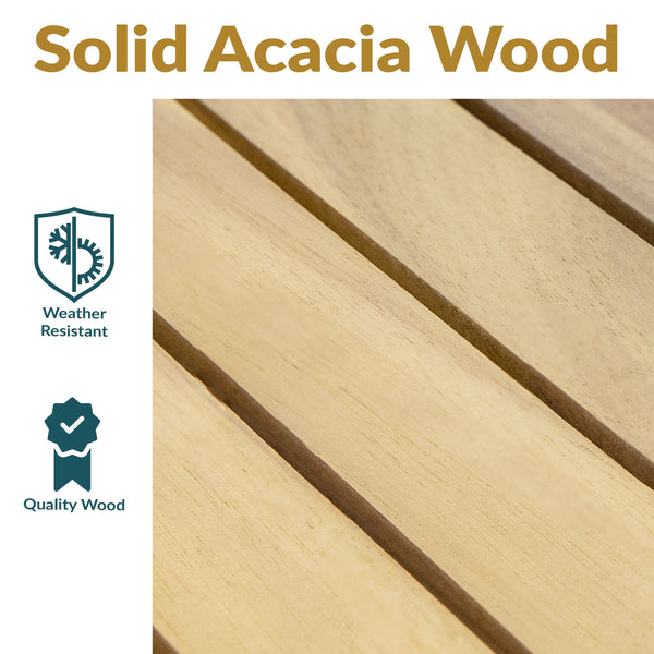 Acacia Wood Outdoor Conversation Set