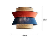 Rattan Weave Fabric Pendant Light