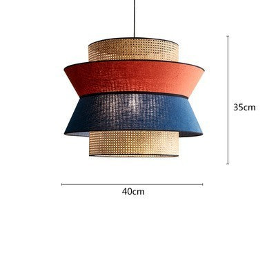 Rattan Weave Fabric Pendant Light
