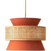 Rattan Weave Fabric Pendant Light
