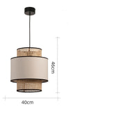 Rattan Weave Fabric Pendant Light