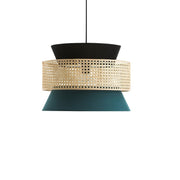 Rattan Weave Fabric Pendant Light