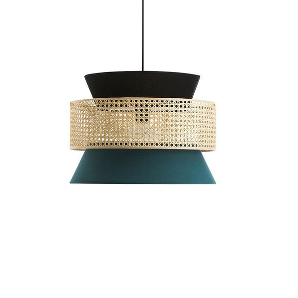 Rattan Weave Fabric Pendant Light