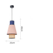 Rattan Weave Fabric Pendant Light
