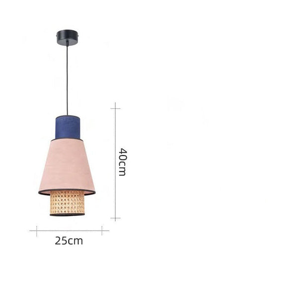 Rattan Weave Fabric Pendant Light
