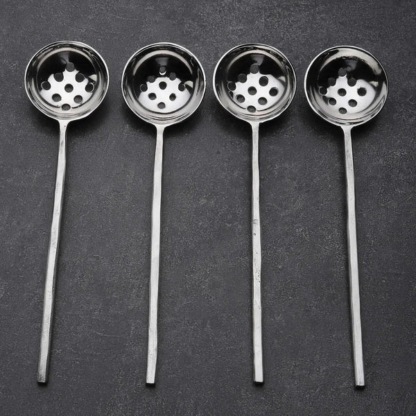 Perforated Steel Olive Spoon Set