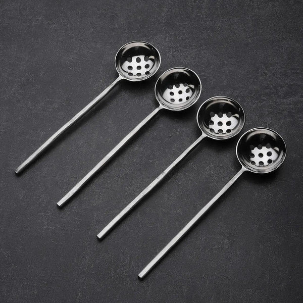 Perforated Steel Olive Spoon Set