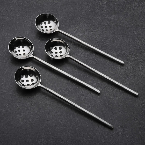 Perforated Steel Olive Spoon Set