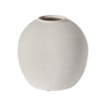 Textured Matte Ceramic Globe Vase — Rounded ceramic globe vase with a coarse matte finish and narrow collar opening