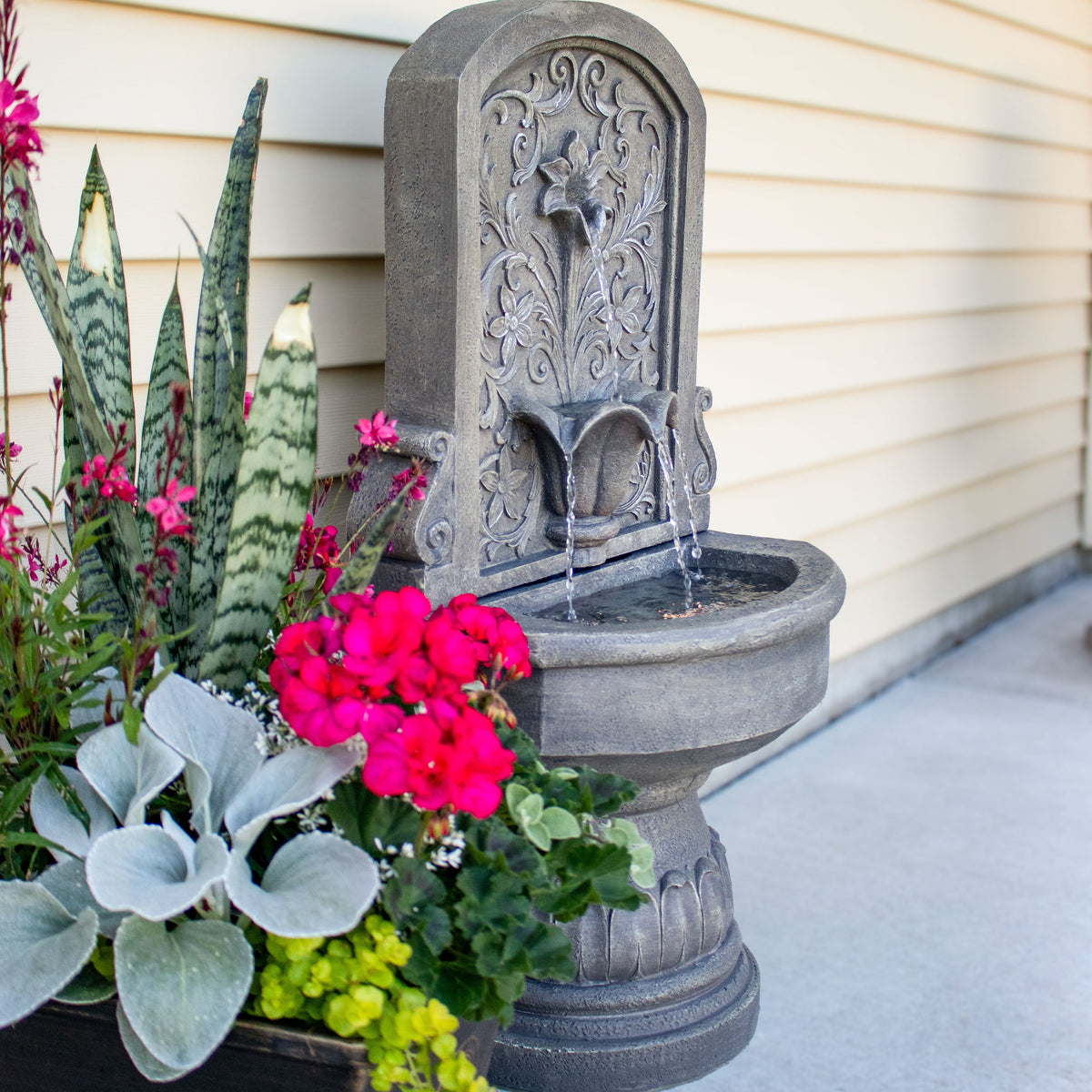 The garden sounds different with water in it