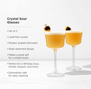 Angled Crystal Cocktail Glass Set