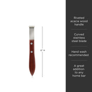 Acacia Handle Stainless Steel Citrus Zester
