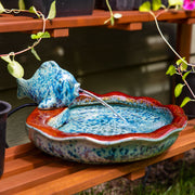 Glazed Ceramic Fish Garden Fountain