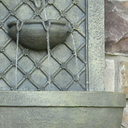Rosette Leaf Outdoor Wall Fountain