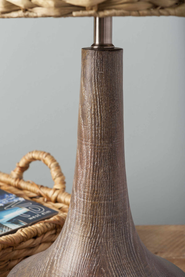 Seagrass Shade Resin Table Lamp