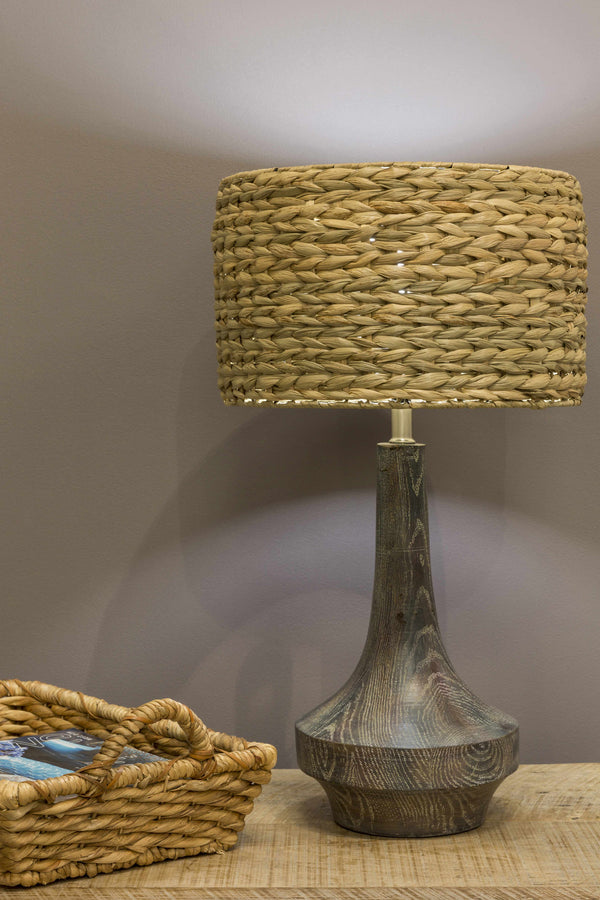 Seagrass Shade Resin Table Lamp
