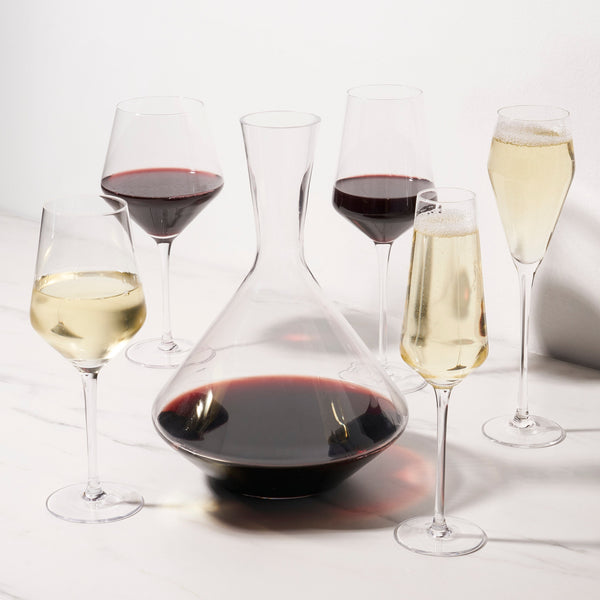 Angled Crystal Bordeaux Decanter Set