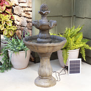 Solar Two-Tier Pineapple Garden Fountain