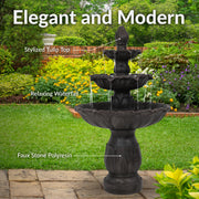 Three-Tier Tulip Outdoor Fountain