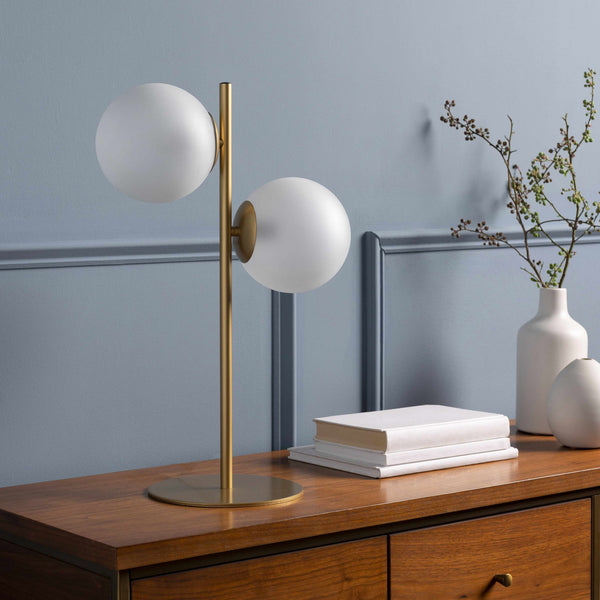 Dual Globe Glass Table Lamp