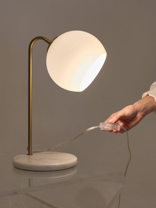 Globe Shade Brass Table Lamp