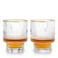 Ribbed Crystal Tumbler Set