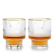 Ribbed Crystal Tumbler Set