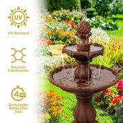 Two-Tier Solar Outdoor Water Fountain