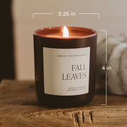 Fall Leaves Soy Candle, Brown Matte Jar, 15 oz