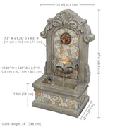 Mosaic Polyresin Outdoor Wall Fountain