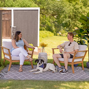 Acacia Wood Outdoor Conversation Set