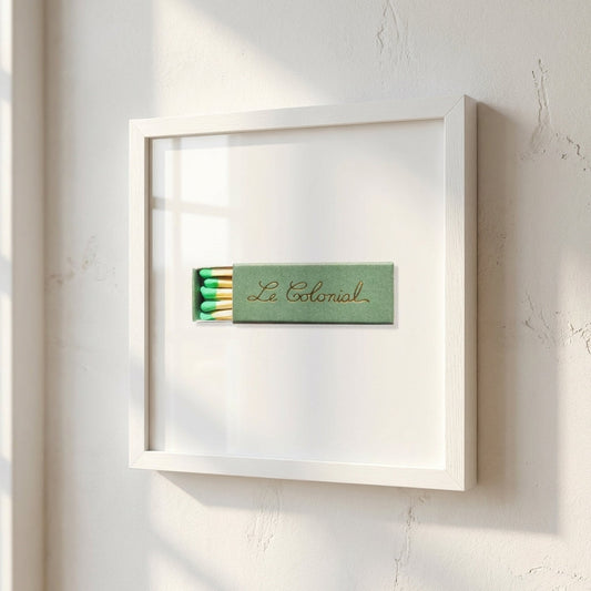 Matchbox Still Life Framed Print — Framed still-life print of a matchbox, in three frame finishes and three sizes