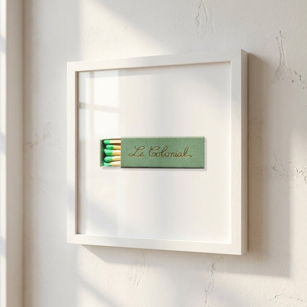 Matchbox Still Life Framed Print — Framed still-life print of a matchbox, in three frame finishes and three sizes