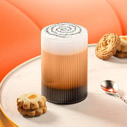 Ribbed Clear Glass Highball Tumblers